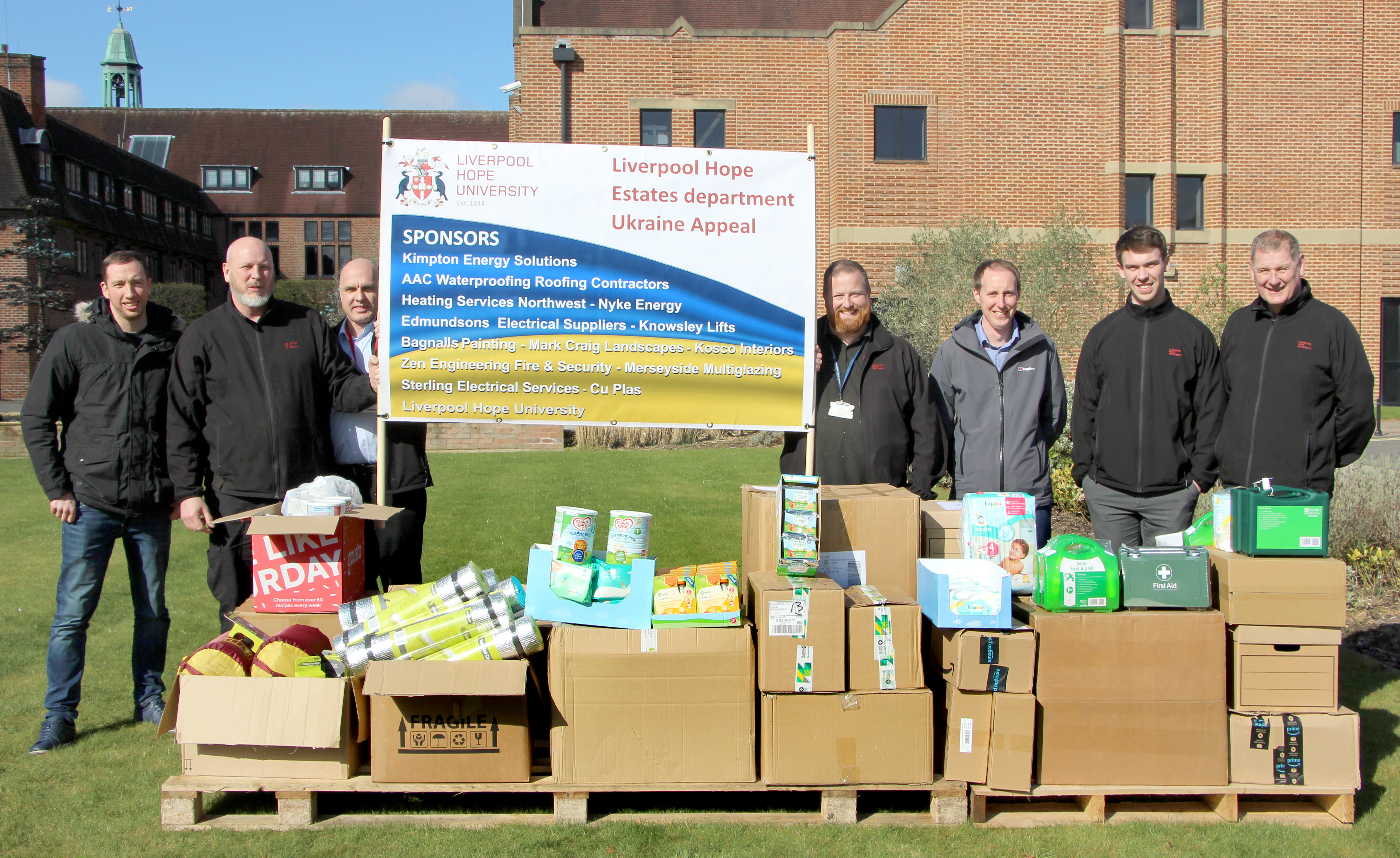 estates team with the donations for ukraine